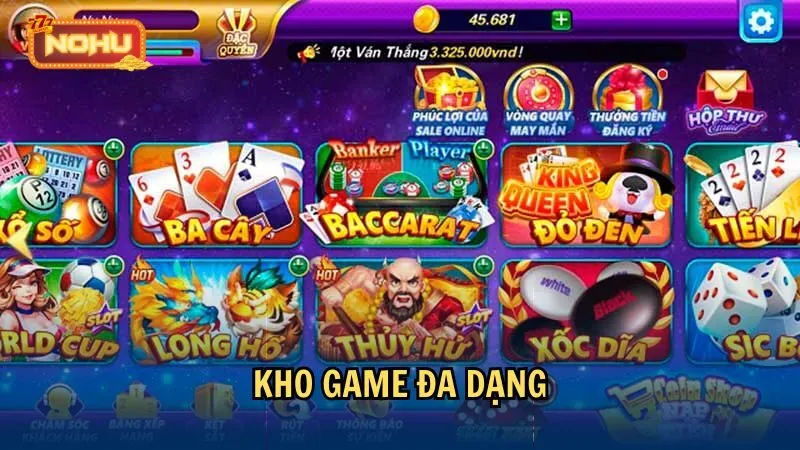 Kho game đa dạng